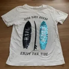 H&M サーフボードグラフィック Tシャツ 134/140
