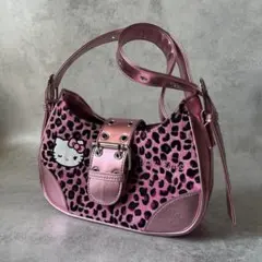 y2k ハローキティ　ヒョウ柄　ピンク　ショルダーバッグ ワンショルダー
