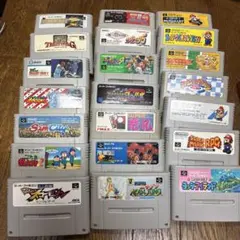 【動作未確認】スーパーファミコン　ゲームソフト21本　カービィ、マリオなど