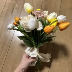ハンドメイド　チューリップブーケ　ウェディング　結婚式　韓国風ブーケ