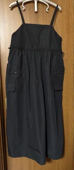 nico and…の黒キャミワンピース ウエストゴム 2ポケット