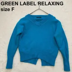 グリーンレーベルリラクシング　FFC ウール カシミヤ Vネック ニット（682