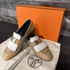 正規品】HERMES エルメス エリゼローファー 37 モカシン ロワイヤル