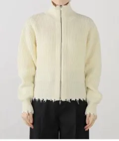 SPICK & SPAN 【 ENTO 】ダメージZIPニットプルオーバー