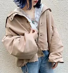 【apresjour】アプレジュール 袖ボリュームマウンテンパーカー