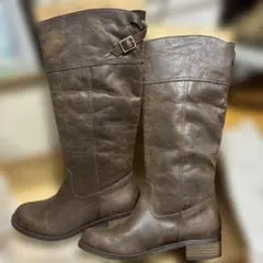 coen ブラウン ロングブーツ