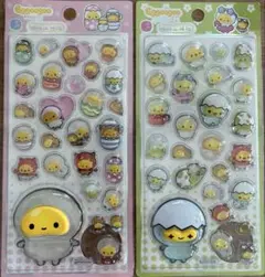 Eggoogon たまごちゃん 3D立体シール2枚セット 硬いシール 海外正規品