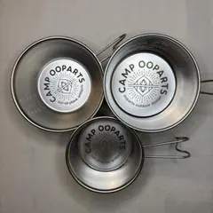 <CAMPOOPARTS> 330 STAINLESS シェラカップ3点セット