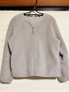 UNIQLO Mグレー フリースジャケット ジップアップ