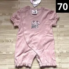 フタフタ　サンリオ　マイメロディー　マイメロ　半袖　ロンパース　女の子　70