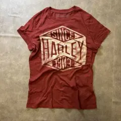 メキシコ製生地ハーレーダビッドソン古着フェードロゴTシャツボルドーレッド