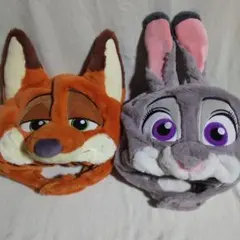 ズートピア ニック&ジュディ ファンキャップ☆ディズニーランド　ペア　被り物