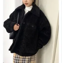 EMODA エモダ オーバーボアブルゾン ブラック アウター