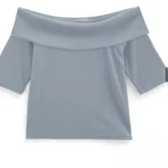 GRL オフショルダーテレコリブトップス[dk1209]