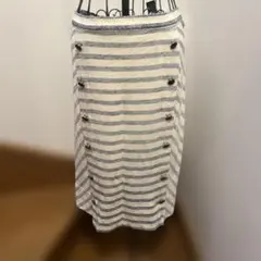 ストライプ タイトスカート ひざ丈のサムネイル