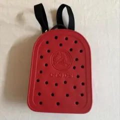 クロックス キッズ ミニリュック バッグ 赤 crocs キーホルダー付きのサムネイル