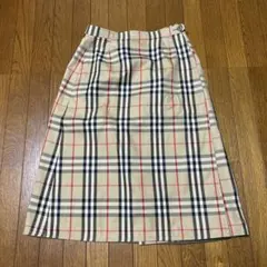 バーバリー　2wayノバチェック総柄　リバーシブル　ロングラップスカート