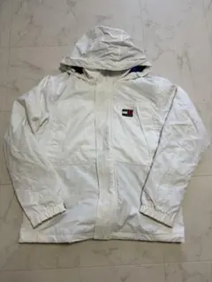 TOMMYJEANS ホワイトナイロンジャケット フリースインナー ジャケット付のサムネイル