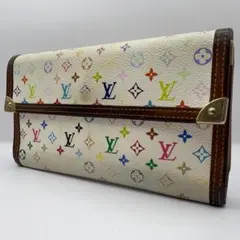 ルイヴィトン モノグラム マルチカラー ポルトトレゾール インターナショナル 白