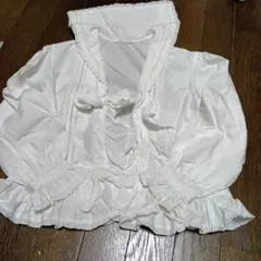 ピンクハウス セーラーカラー 倒しタック ピコフリル 白 オーバー