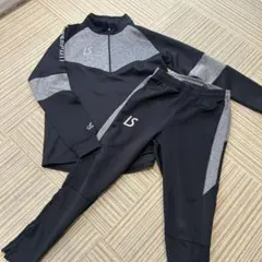 Luz e Sombra ジャージセット 黒/グレー　Sサイズ ハーフジップ