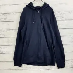UNIQLO パーカー ネイビー フルジップ M メンズ カジュアル 秋冬
