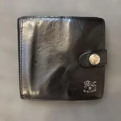 IL BISONTE 二つ折り財布 レザー ブラック