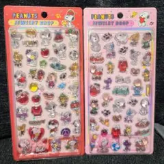 スヌーピー 硬いシール 二点セット