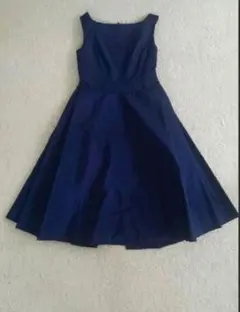 STRAWBERRY FIELDS ネイビー フレアドレス