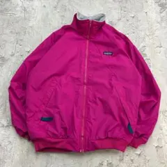 USA製　パタゴニア　シェルドシンチラジャケット　古着　ピンク　14