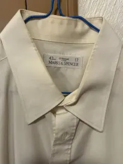 MARKS & SPENCER クリーム色 長袖シャツ 43/17