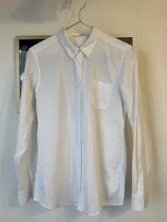【UNIQLO +J】ホワイト 長袖シャツ Mサイズ ポケット付き