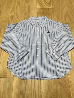 【110cm】petit main ストライプ長袖シャツ
