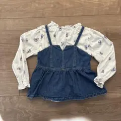 apres les coursデニムビスチェ＆チュニックセット