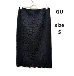 GU　ジーユー　タイトスカート　レーススカート　ひざ丈スカート
