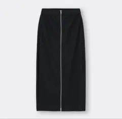GU フロントジップ タイト ロングスカート ブラックのサムネイル