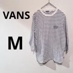 VANS [M]ストライプ 五分袖Tシャツ