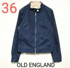 OLD ENGLAND　コットンジャケット　ネイビー　36　匿名配送のサムネイル