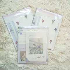 花柄 レターセット 3セット