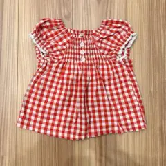 半袖　Tシャツ　女の子　チェック
