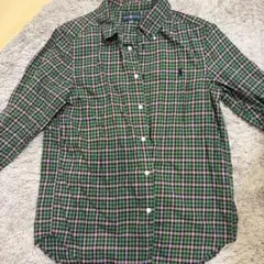 Ralph Lauren チェック柄 長袖シャツ グリーン