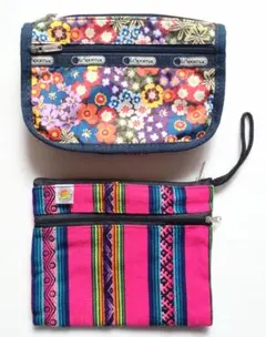 LeSportsac 花柄ポーチ ボリビア BOLIVIA ポーチ 2個セット