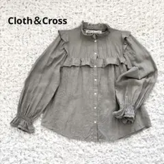 Cloth＆Cross リネンフリルカラーブラウス