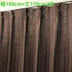 1級遮光　カーテン　幅100cm×丈178cm2枚　ブラウン