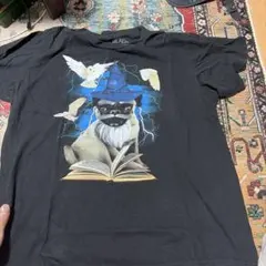 BLACK MATTER パグ 魔法使い アニマルTシャツ　古着