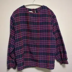 カロリナグレイサー】 ペプラムトップス シャギーチェック 454 - メルカリ