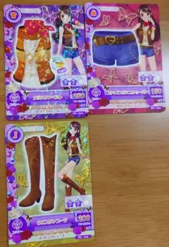 アイカツ ウエスタンコーデ 3枚セット 紫吹蘭