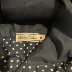 Ribbon Casket ドット柄フード付きコート