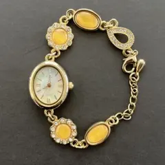 ゴールド ブレスレット型 クォーツ腕時計