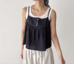 canal jean HARING コットンリネンレーストリムキャミのサムネイル